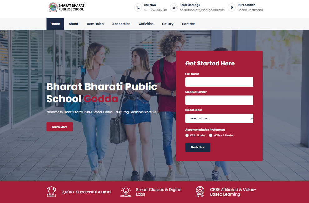 Academic Website for BBPS
